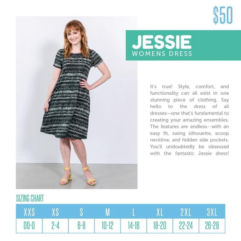 Lularoe Jessie Dress XS Pink Ombre A-line Pockets Knee Length - Picture 7 of 7